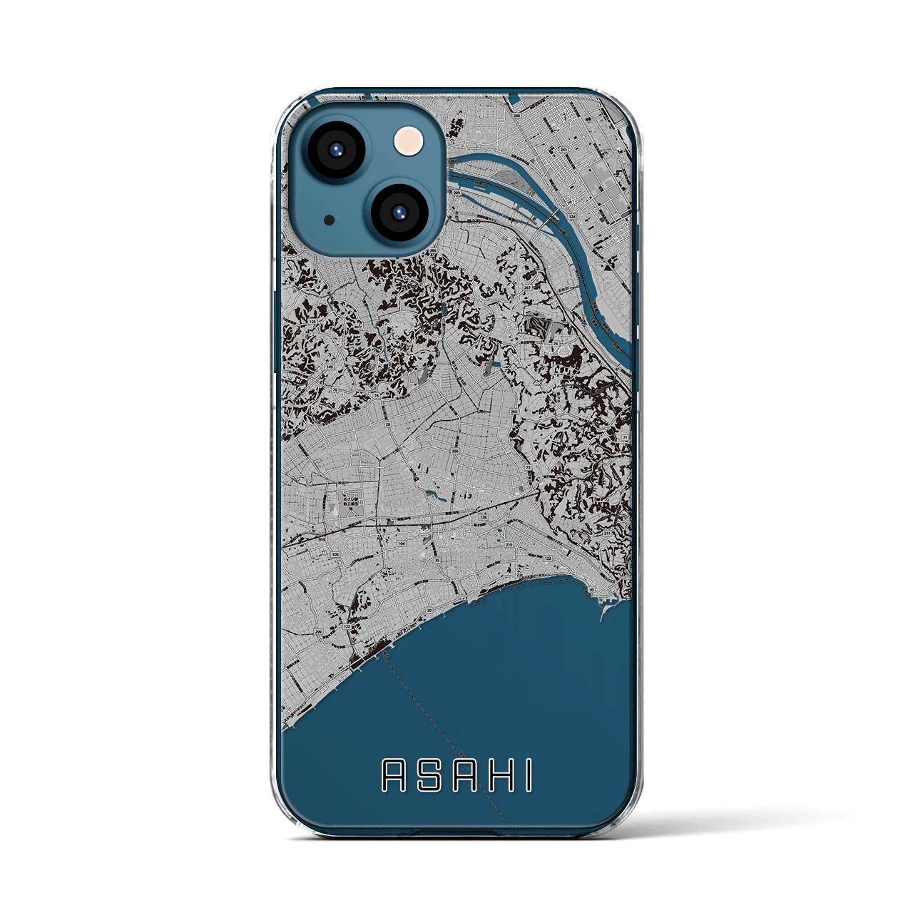 【旭(千葉県)】地図柄iPhoneケース(クリアタイプ)
