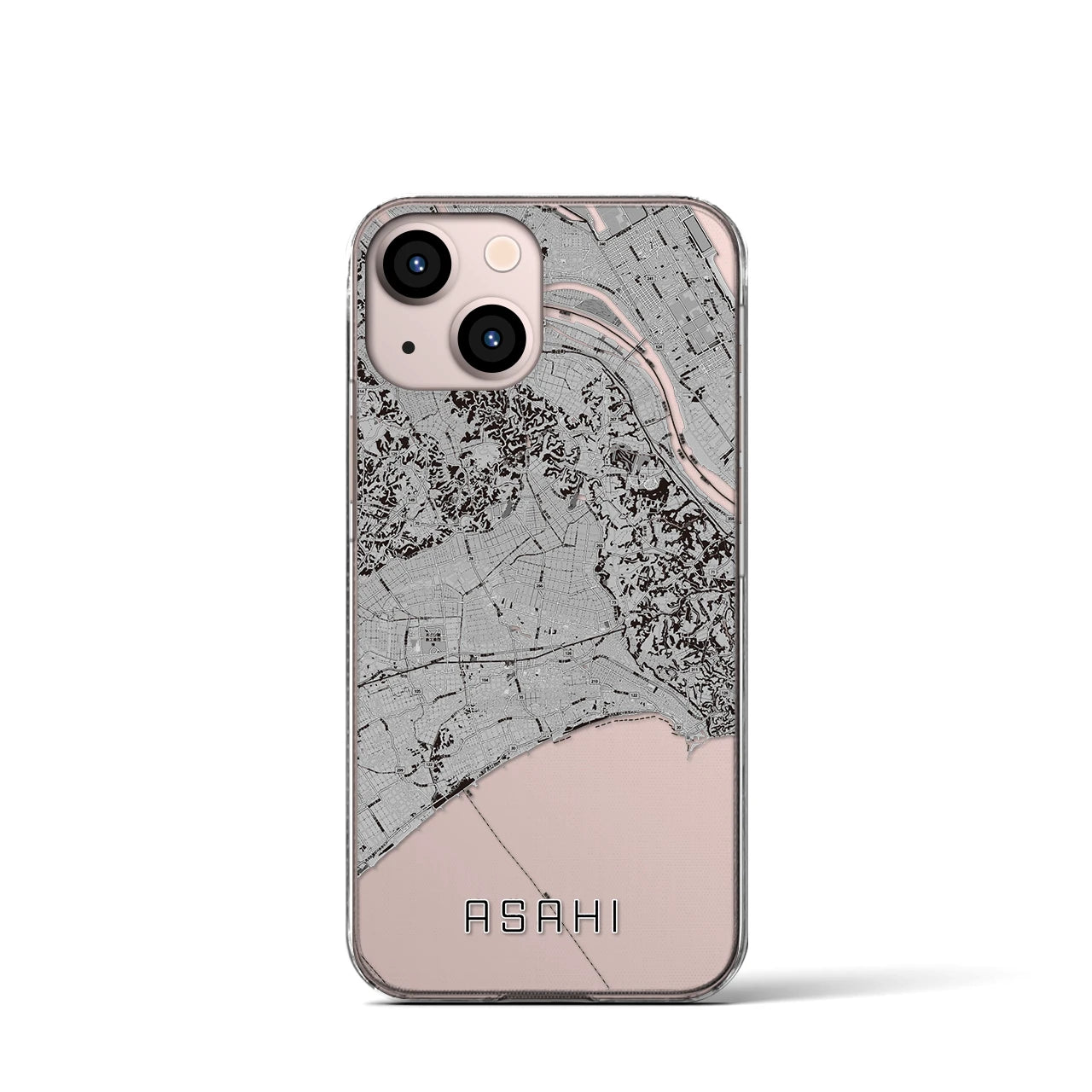【旭(千葉県)】地図柄iPhoneケース(クリアタイプ)