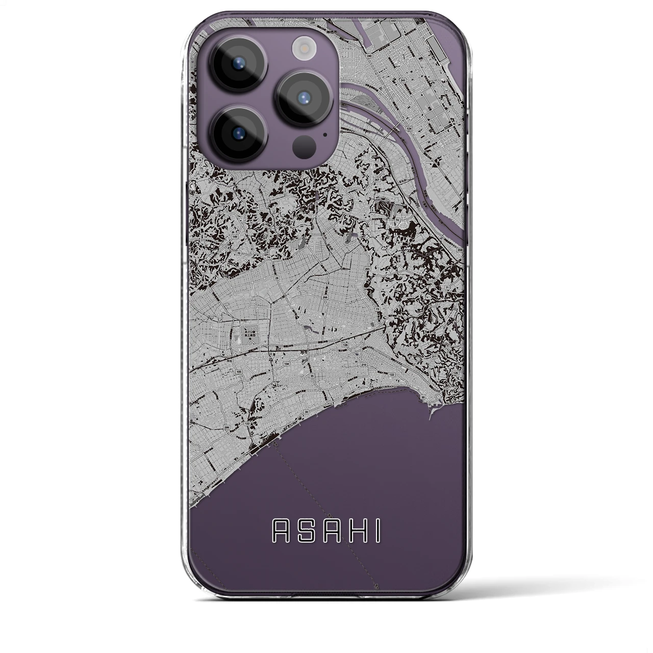 【旭(千葉県)】地図柄iPhoneケース(クリアタイプ)