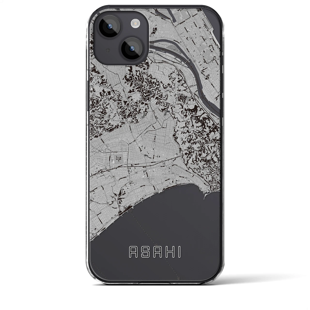 【旭(千葉県)】地図柄iPhoneケース(クリアタイプ)