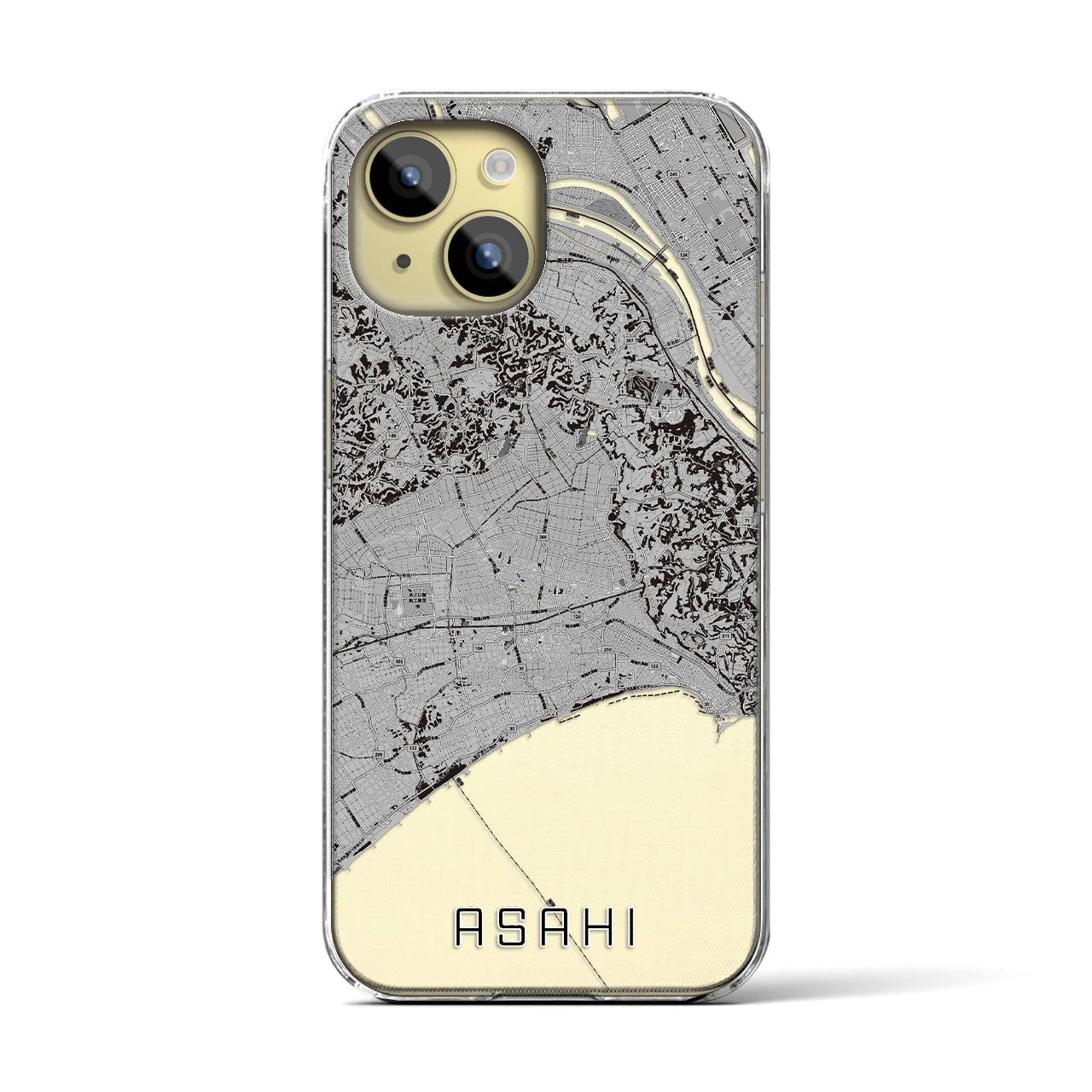 【旭(千葉県)】地図柄iPhoneケース(クリアタイプ)