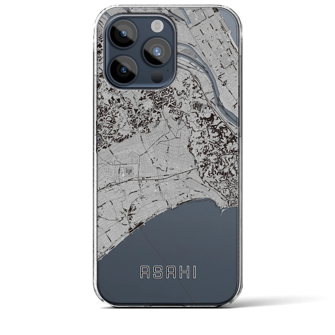 【旭(千葉県)】地図柄iPhoneケース(クリアタイプ)
