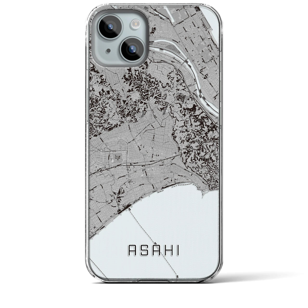 【旭(千葉県)】地図柄iPhoneケース(クリアタイプ)
