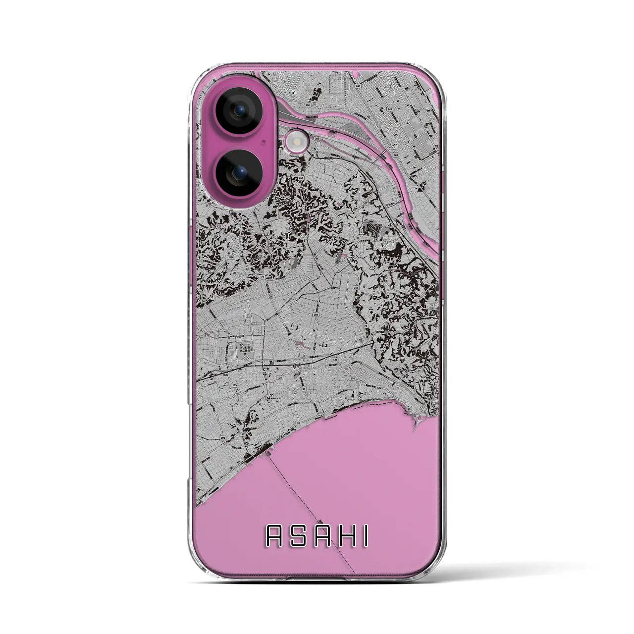 【旭(千葉県)】地図柄iPhoneケース(クリアタイプ)