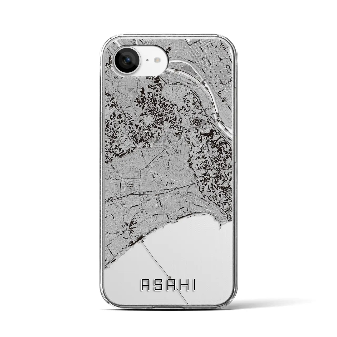 【旭(千葉県)】地図柄iPhoneケース(クリアタイプ)