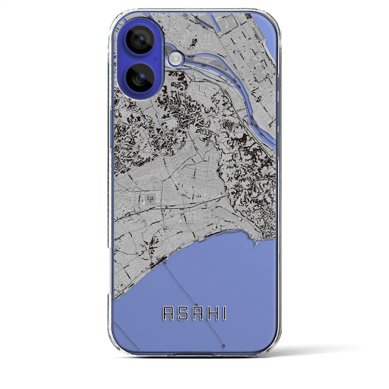 【旭(千葉県)】地図柄iPhoneケース(クリアタイプ)