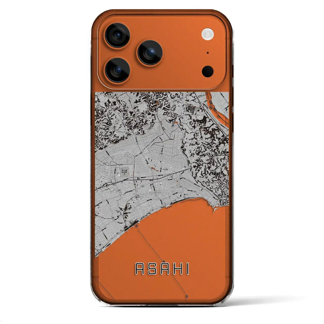 【旭(千葉県)】地図柄iPhoneケース(クリアタイプ)