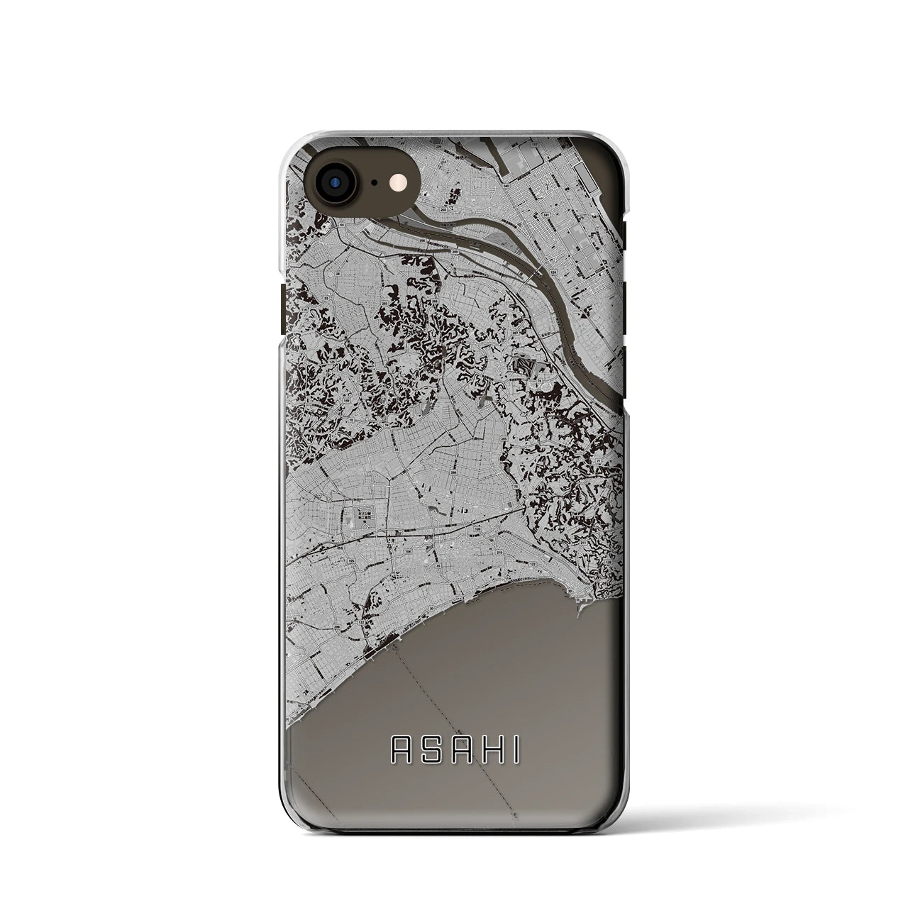 【旭(千葉県)】地図柄iPhoneケース(クリアタイプ)