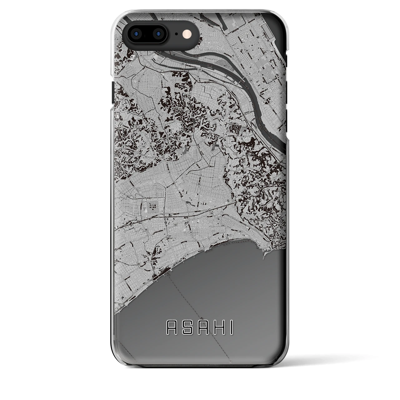 【旭(千葉県)】地図柄iPhoneケース(クリアタイプ)