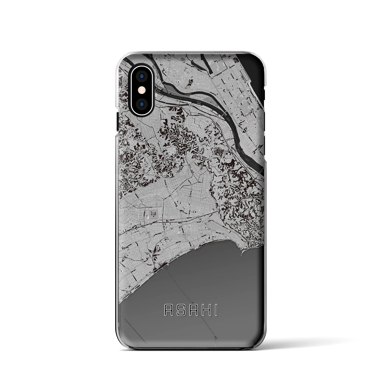 【旭(千葉県)】地図柄iPhoneケース(クリアタイプ)