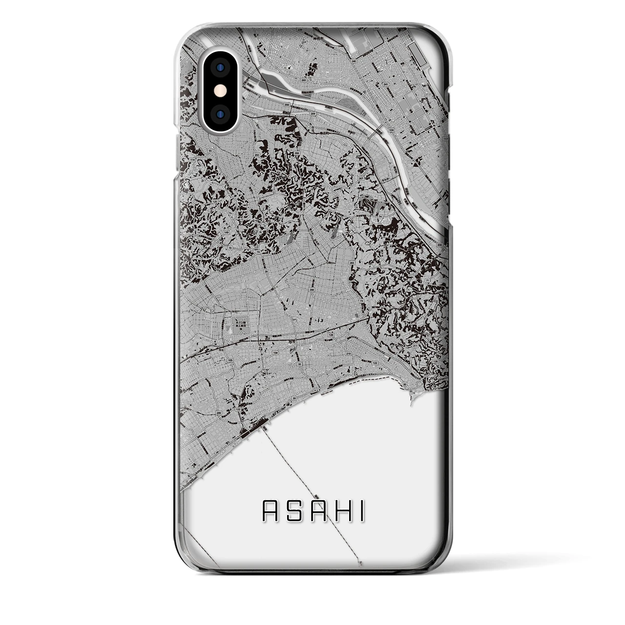 【旭(千葉県)】地図柄iPhoneケース(クリアタイプ)