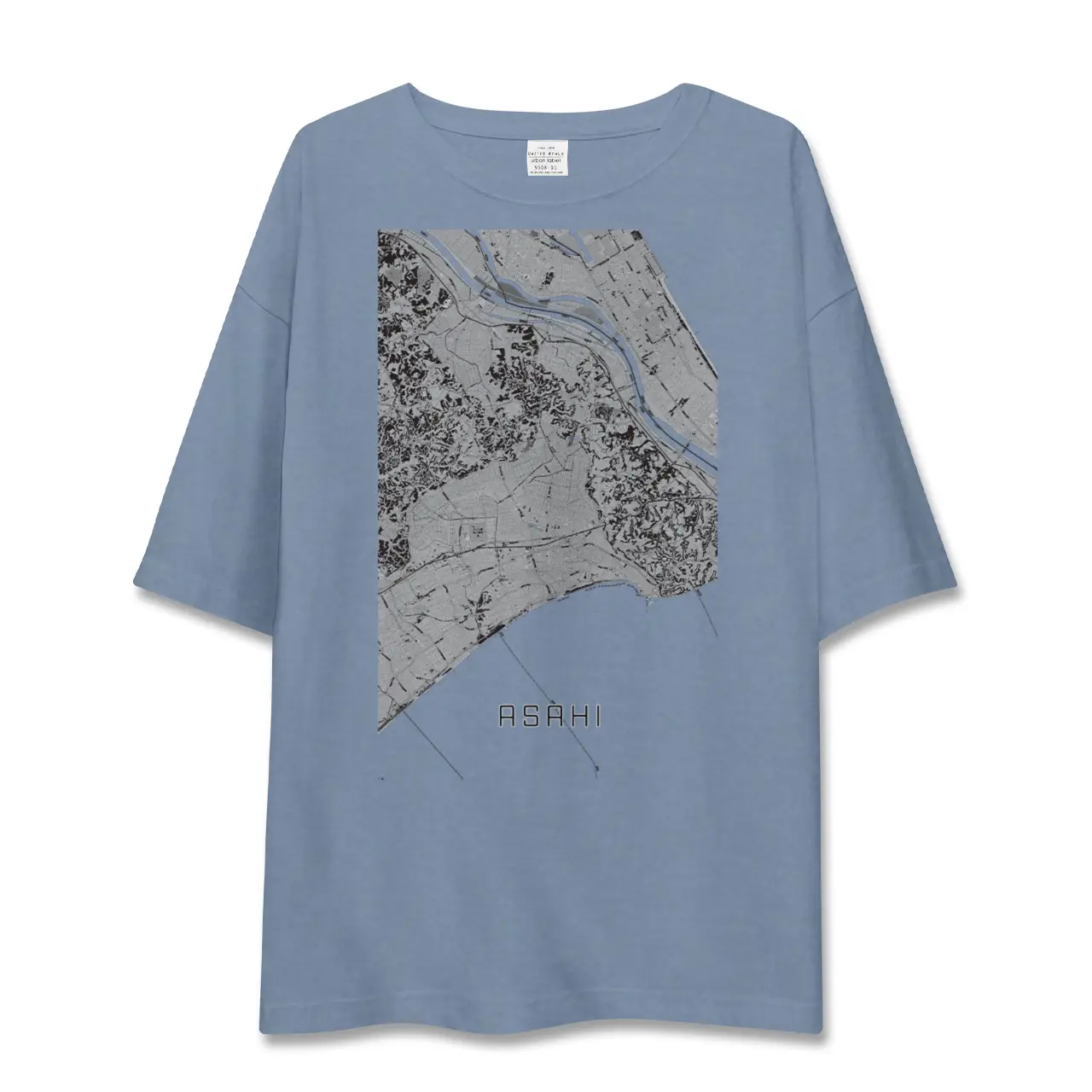 【旭(千葉県)】地図柄ビッグシルエットTシャツ