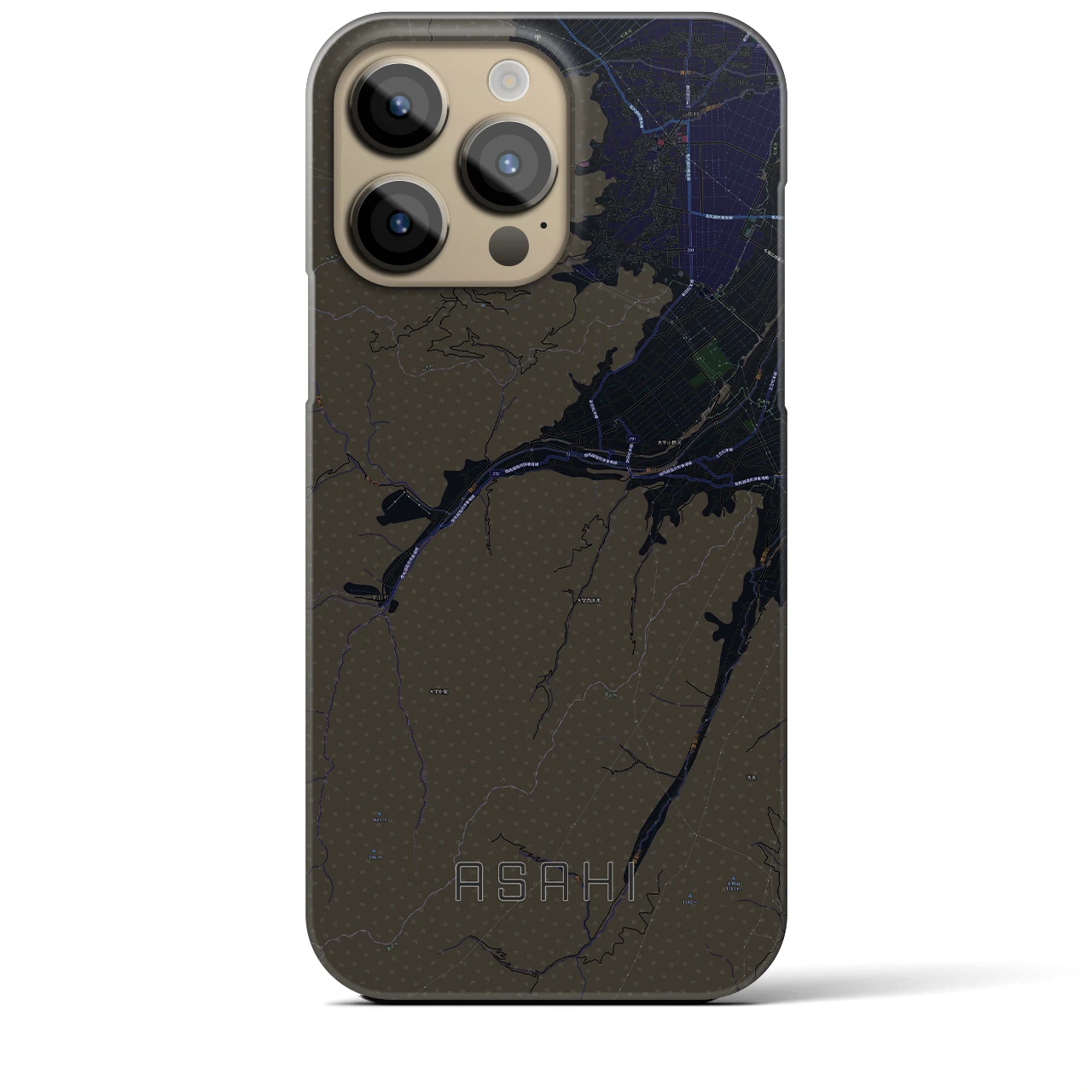 【朝日(長野県)】地図柄iPhoneケース(バックカバータイプ)