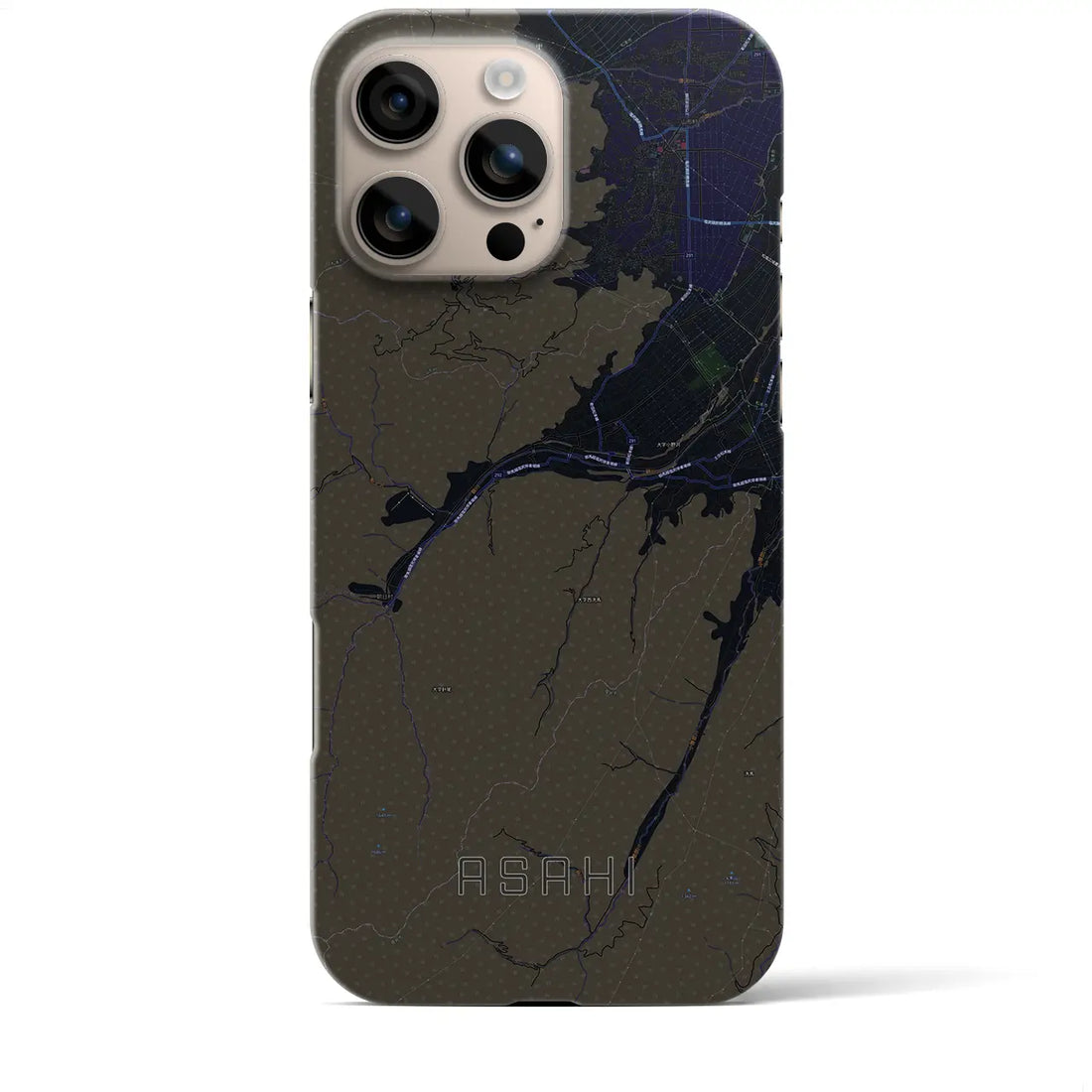 【朝日(長野県)】地図柄iPhoneケース(バックカバータイプ)