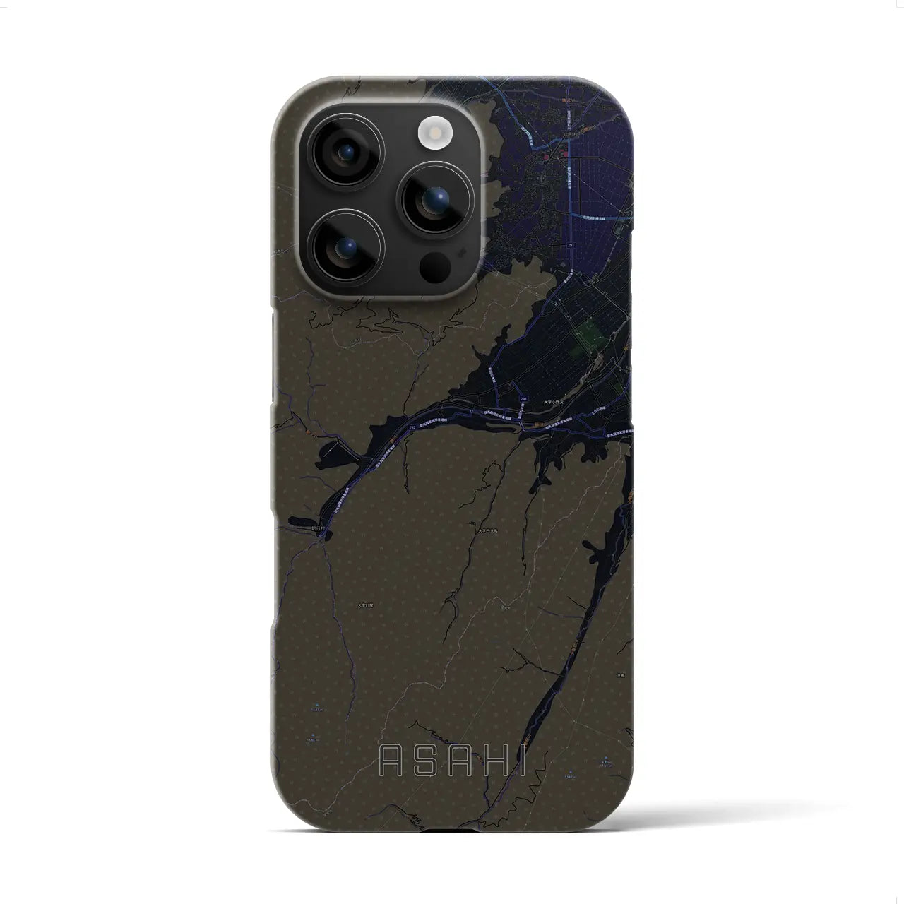 【朝日(長野県)】地図柄iPhoneケース(バックカバータイプ)