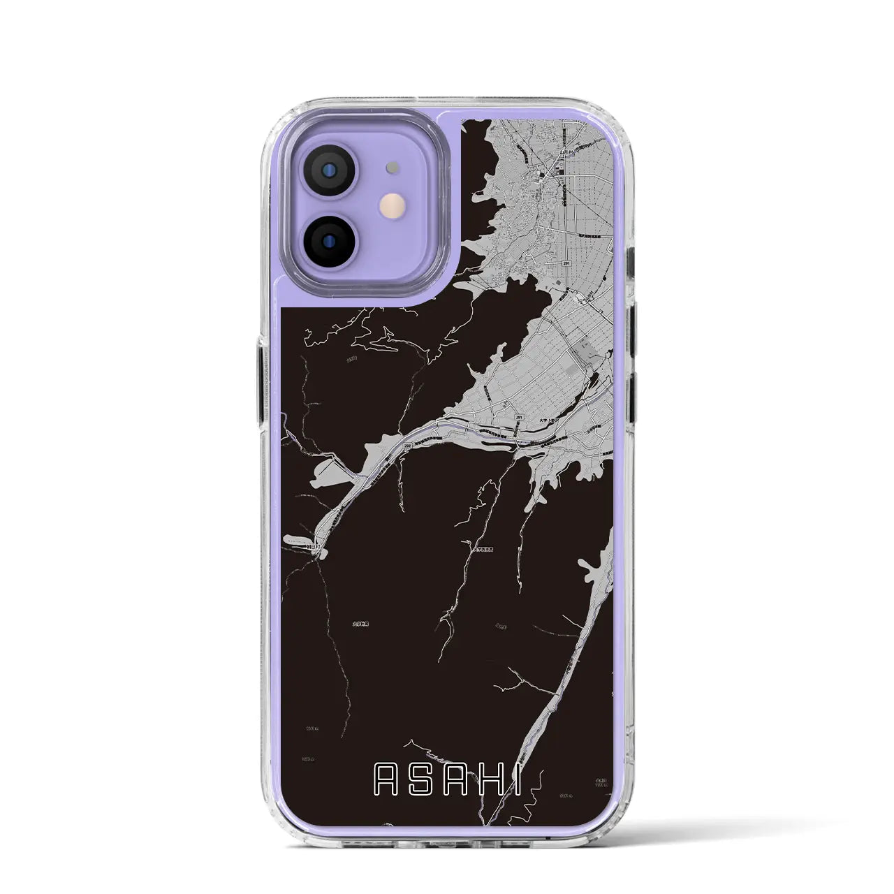【朝日(長野県)】地図柄iPhoneケース(MagSafeタイプ)