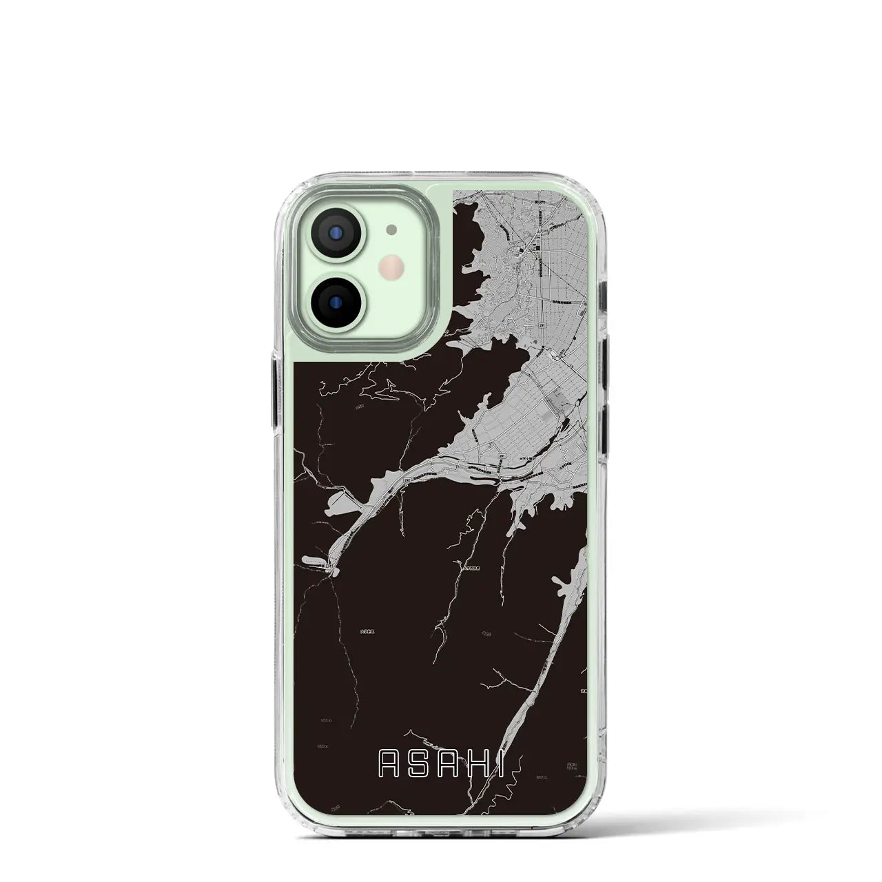 【朝日(長野県)】地図柄iPhoneケース(MagSafeタイプ)