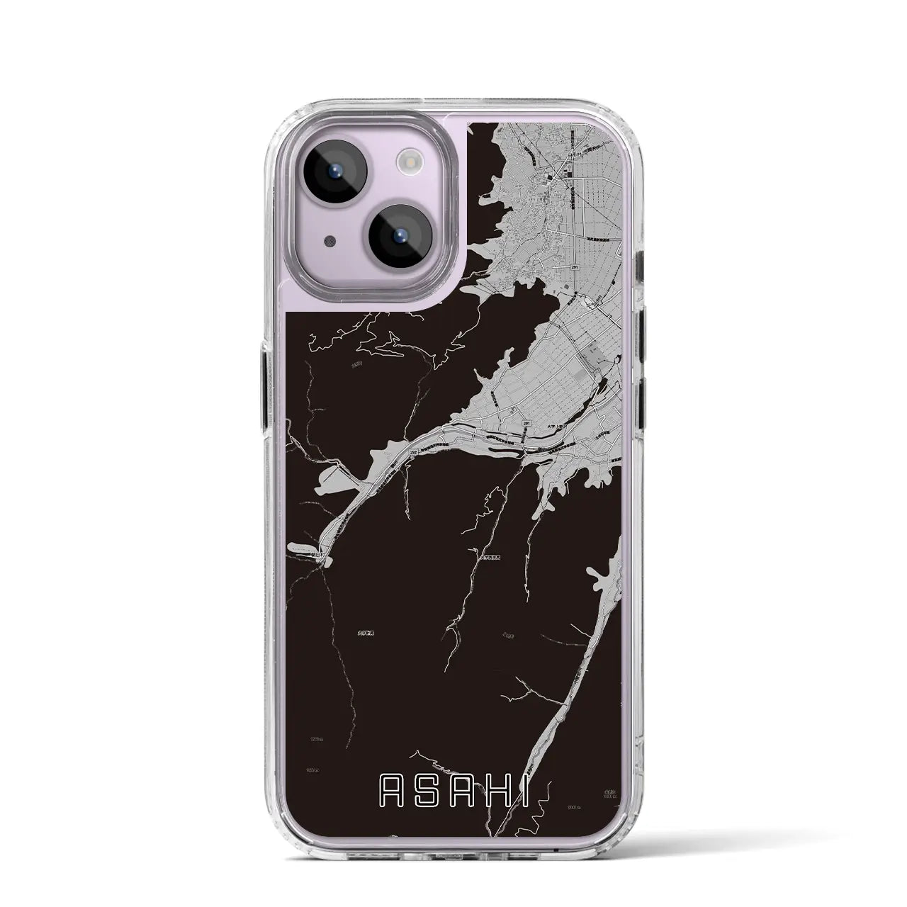 【朝日(長野県)】地図柄iPhoneケース(MagSafeタイプ)