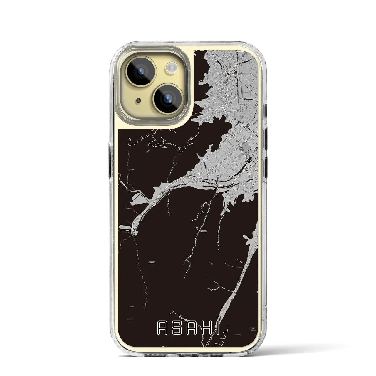 【朝日(長野県)】地図柄iPhoneケース(MagSafeタイプ)