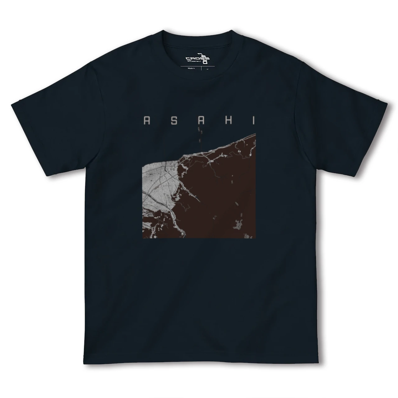 【朝日(富山県)】地図柄ヘビーウェイトTシャツ