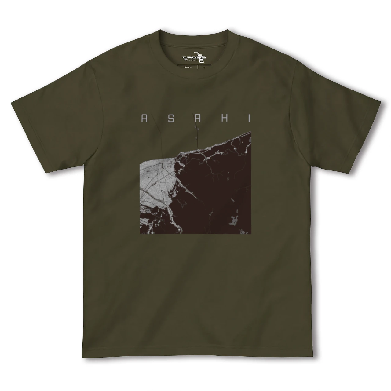 【朝日(富山県)】地図柄ヘビーウェイトTシャツ