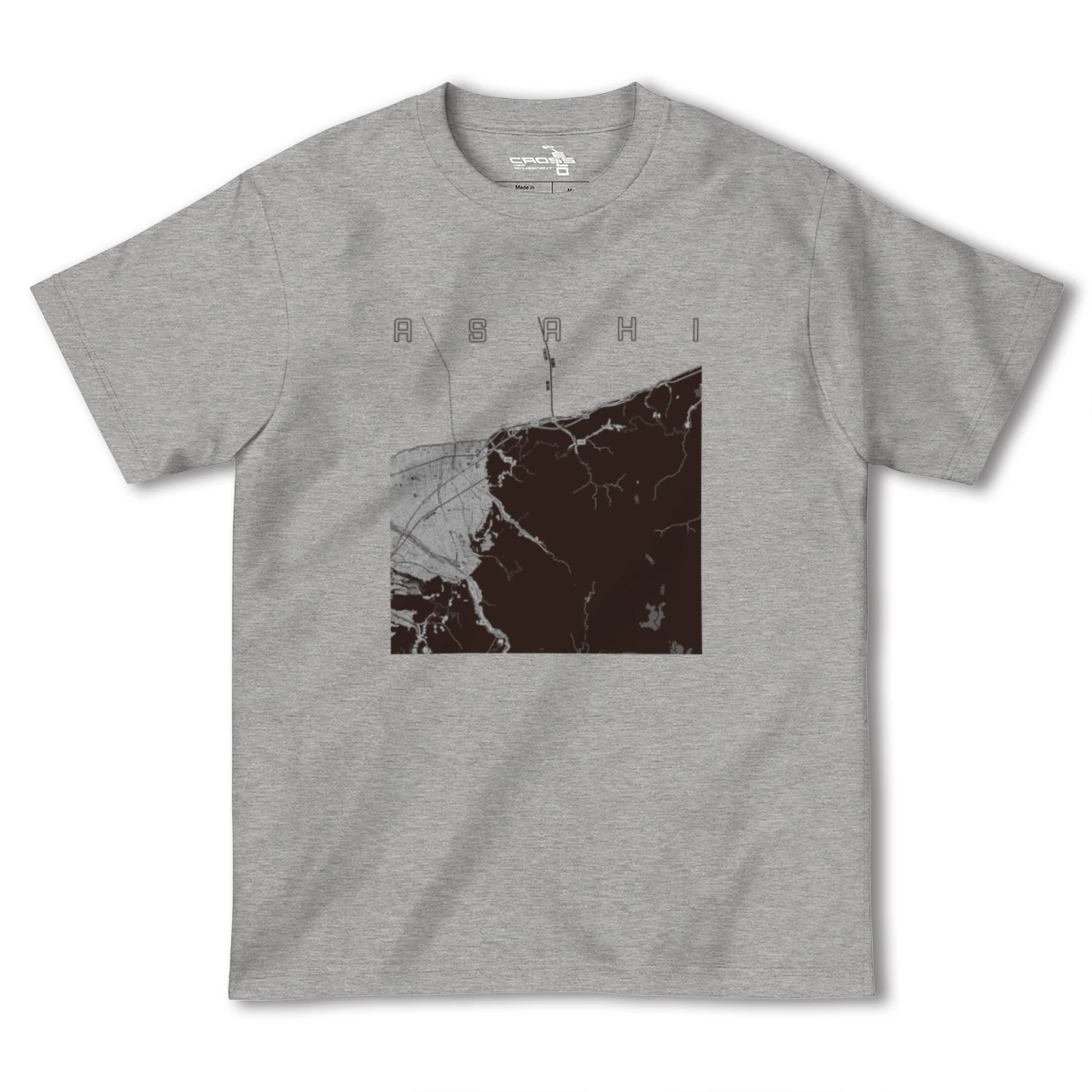 【朝日(富山県)】地図柄ヘビーウェイトTシャツ