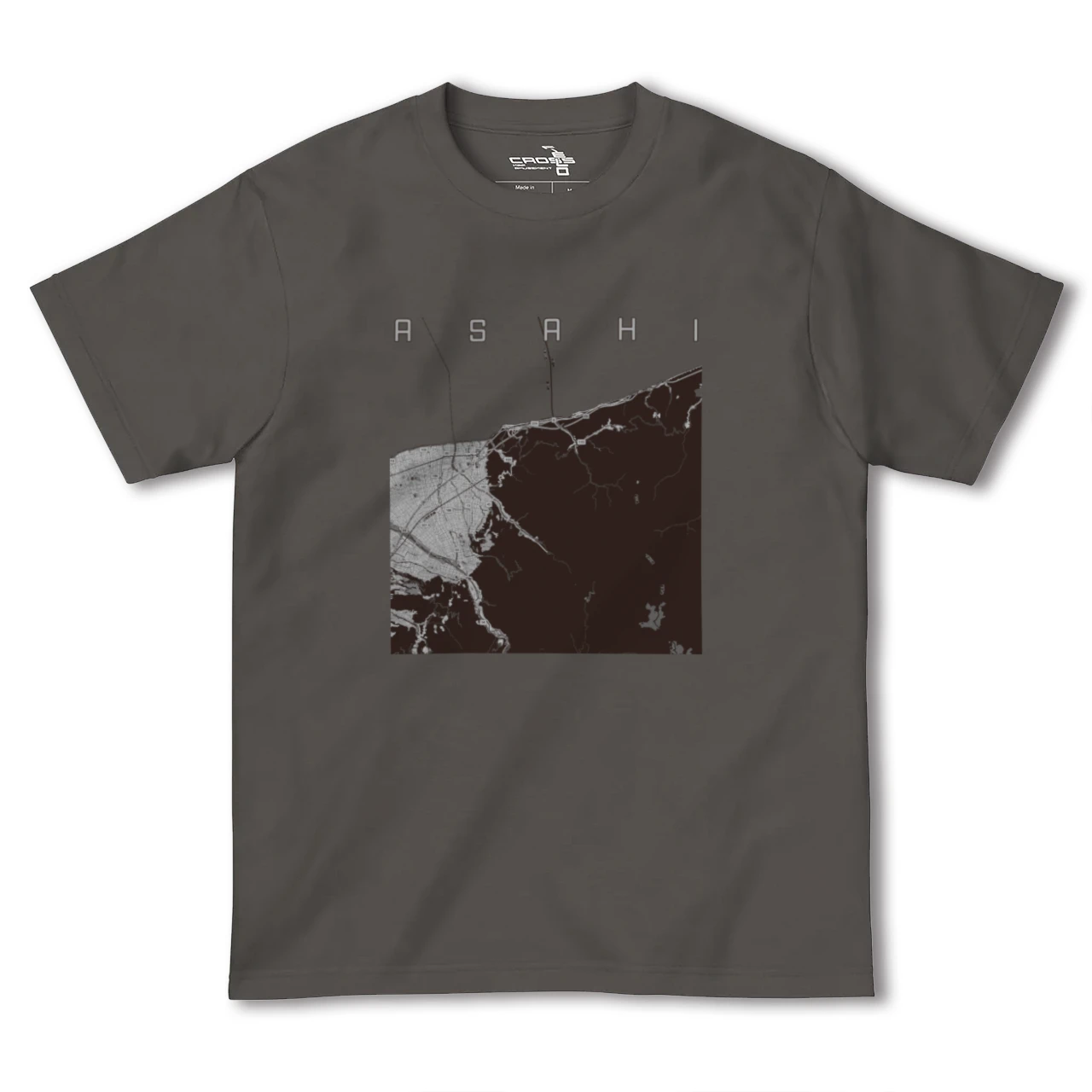 【朝日(富山県)】地図柄ヘビーウェイトTシャツ