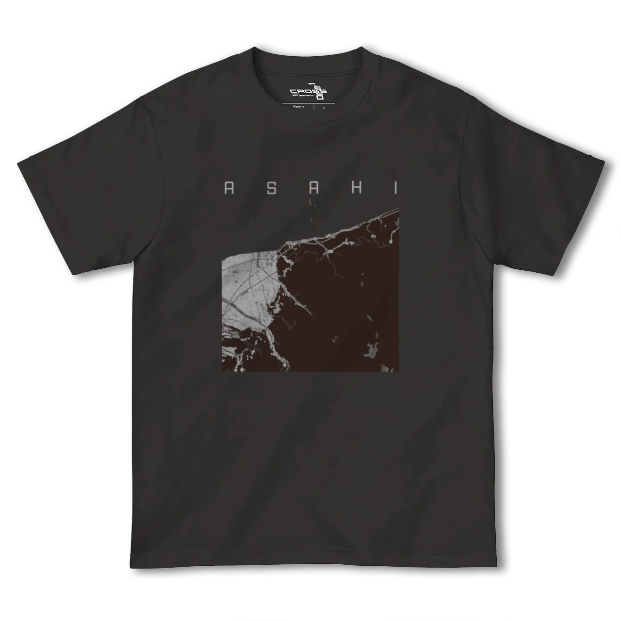 【朝日(富山県)】地図柄ヘビーウェイトTシャツ