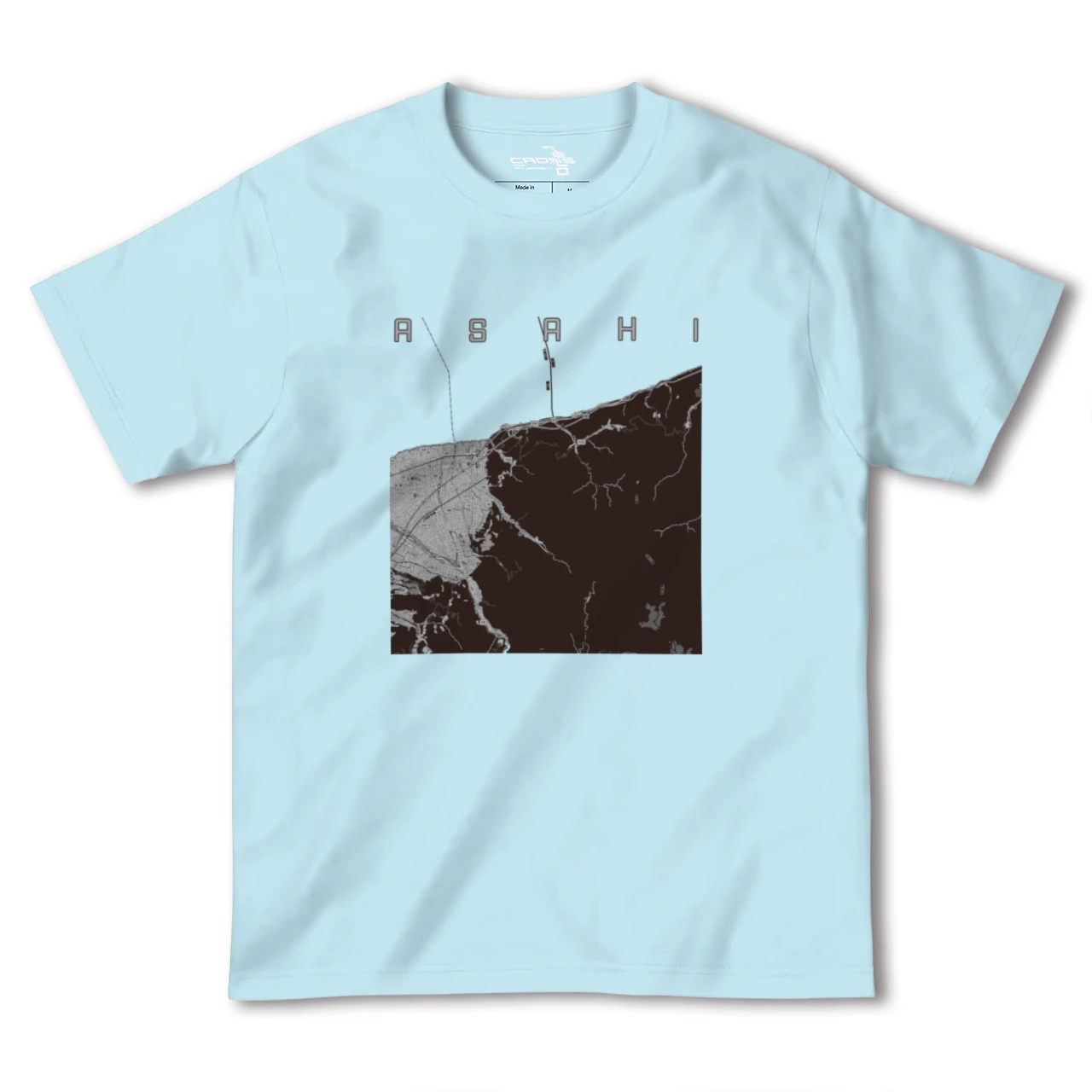 【朝日(富山県)】地図柄ヘビーウェイトTシャツ