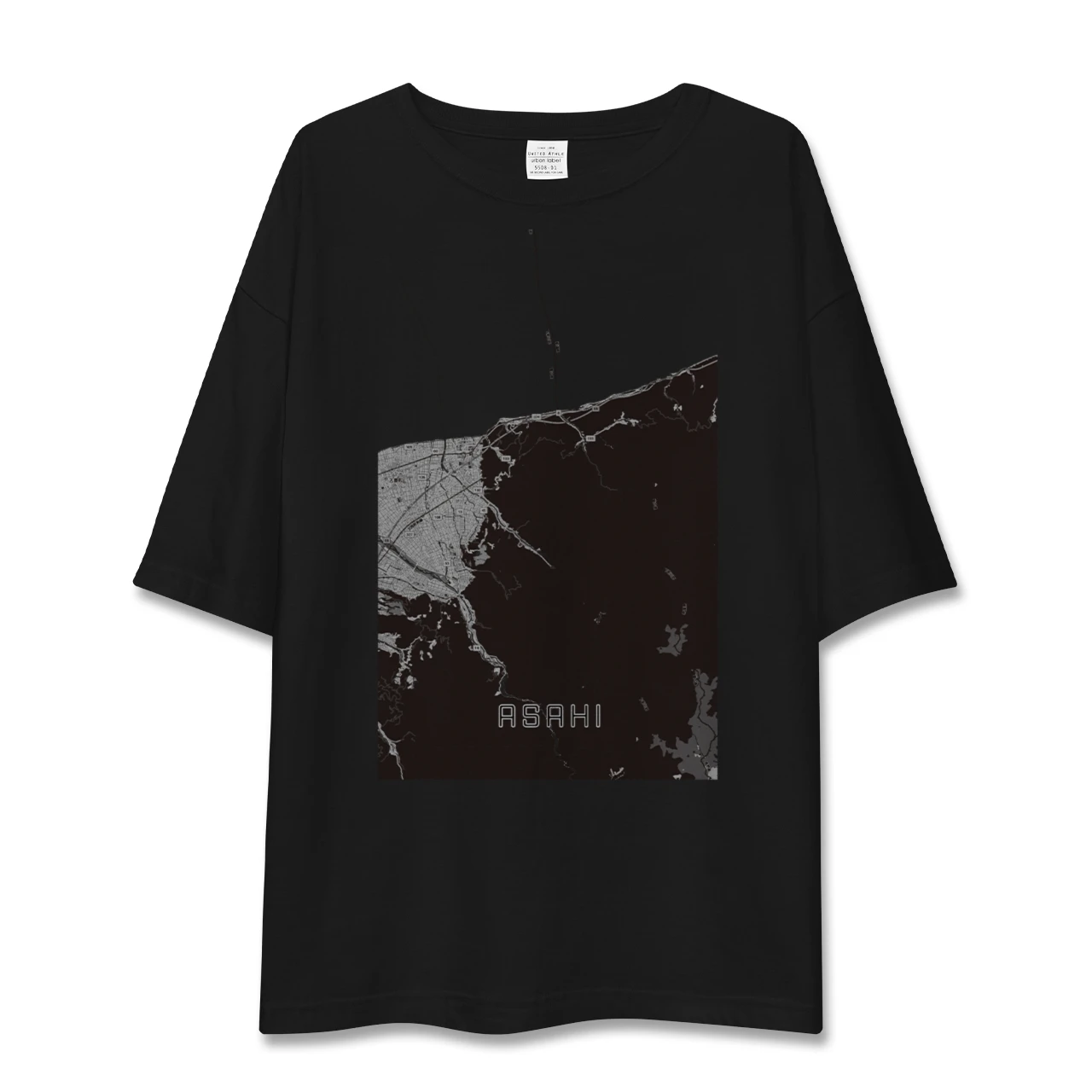【朝日(富山県)】地図柄ビッグシルエットTシャツ