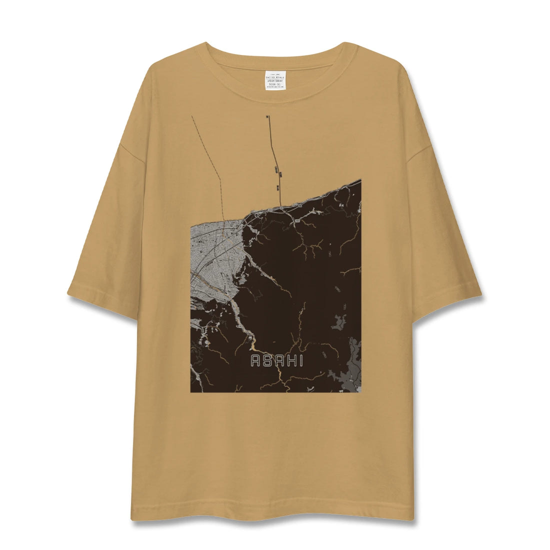 【朝日(富山県)】地図柄ビッグシルエットTシャツ