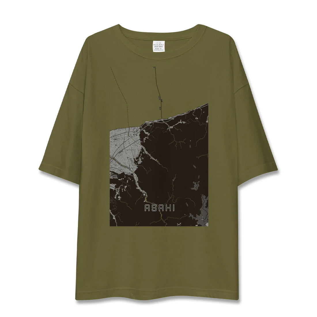 【朝日(富山県)】地図柄ビッグシルエットTシャツ