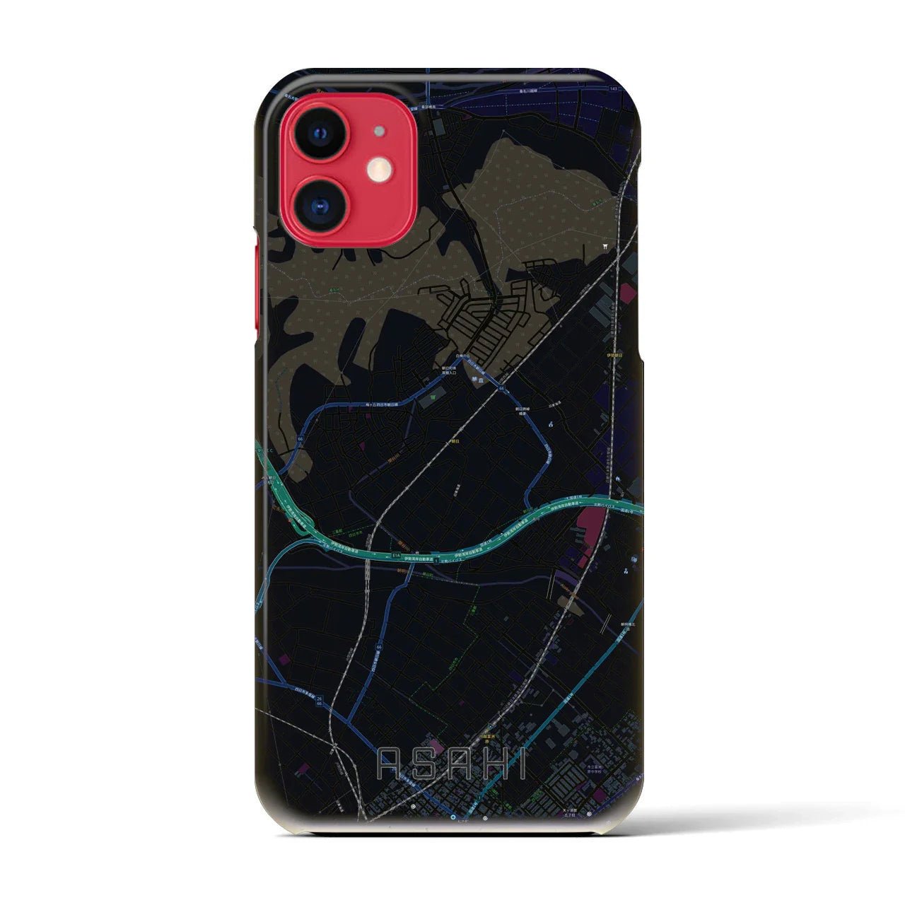 【朝日(三重県)】地図柄iPhoneケース(バックカバータイプ)