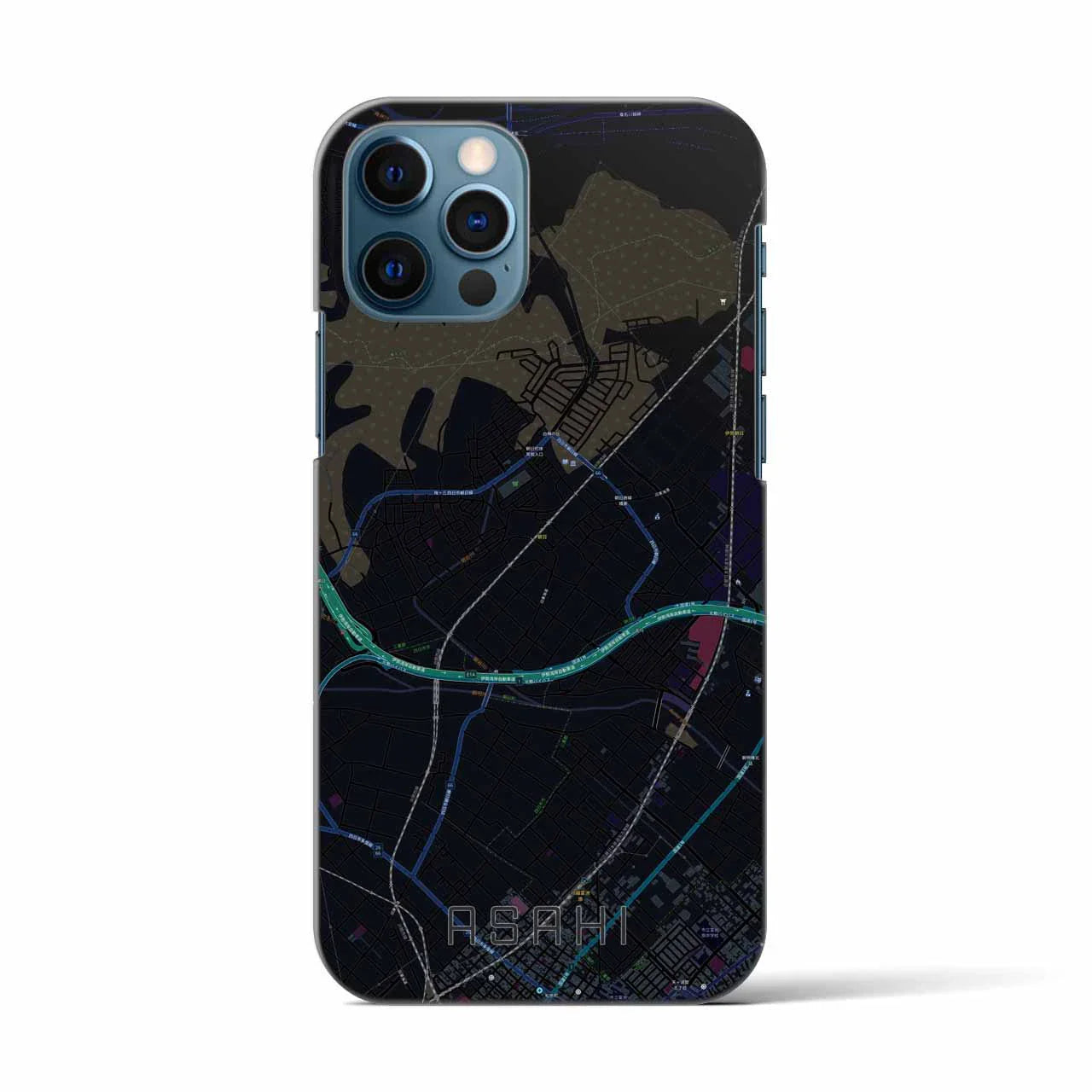 【朝日(三重県)】地図柄iPhoneケース(バックカバータイプ)