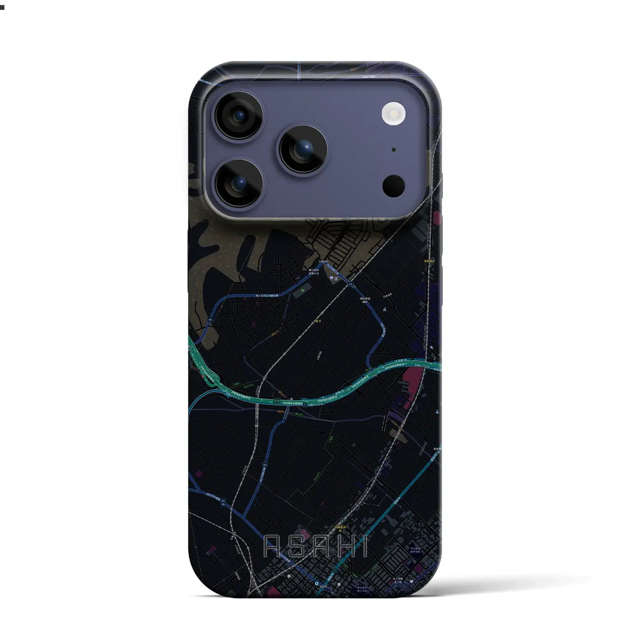 【朝日(三重県)】地図柄iPhoneケース(バックカバータイプ)