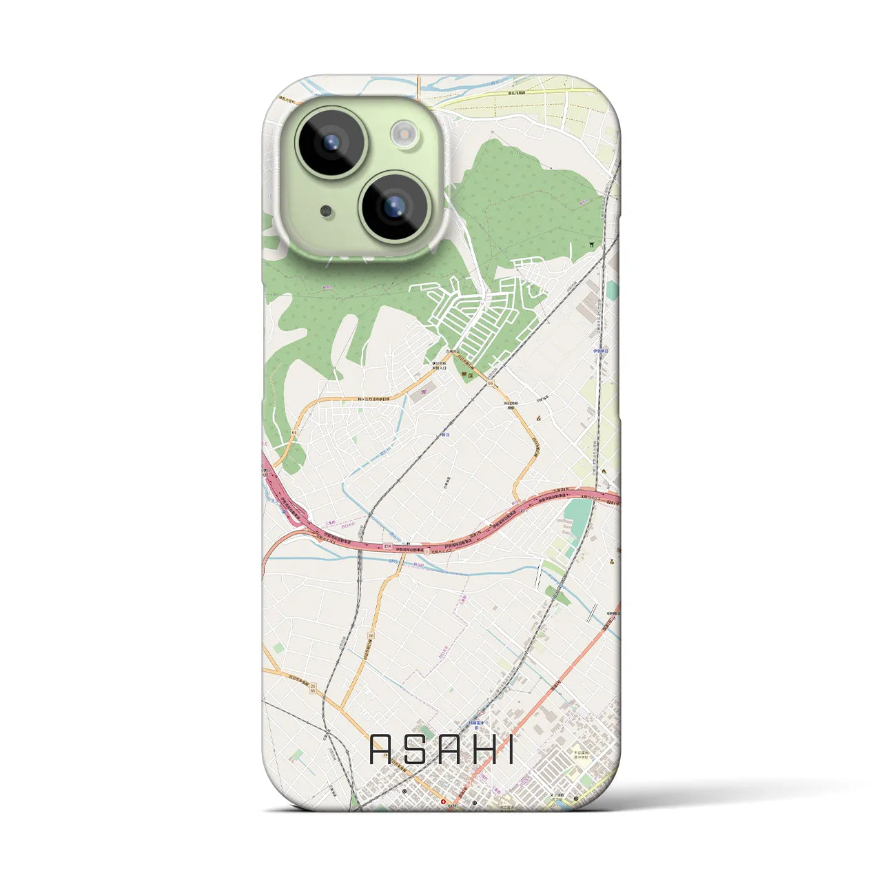 【朝日(三重県)】地図柄iPhoneケース(バックカバータイプ)