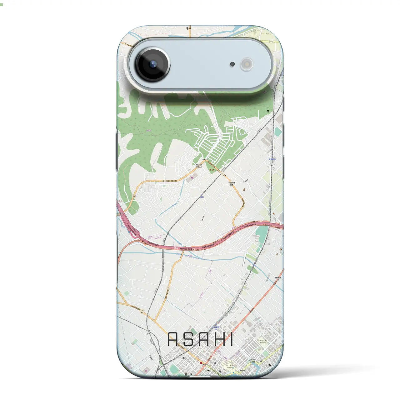 【朝日(三重県)】地図柄iPhoneケース(バックカバータイプ)