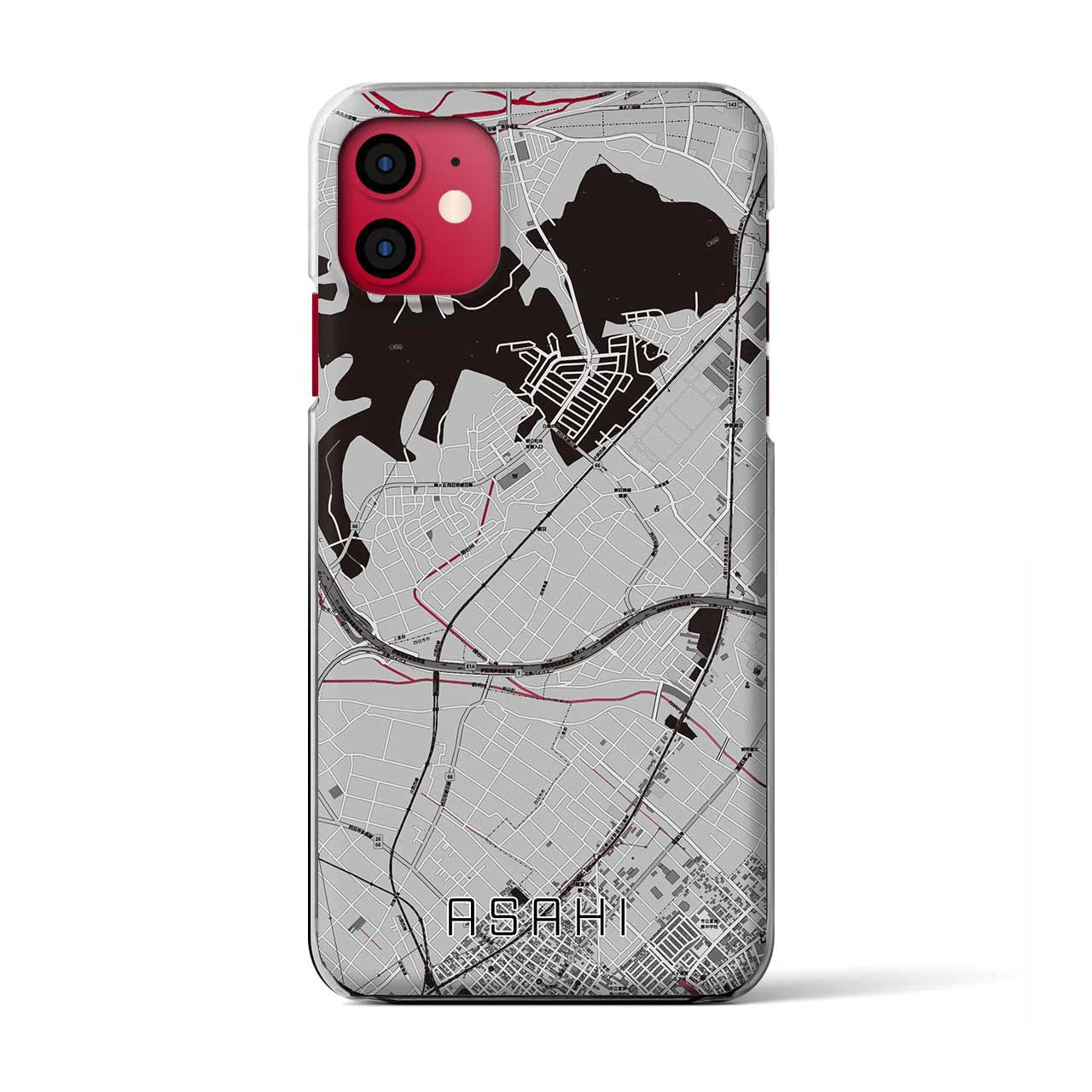 【朝日(三重県)】地図柄iPhoneケース(クリアタイプ)