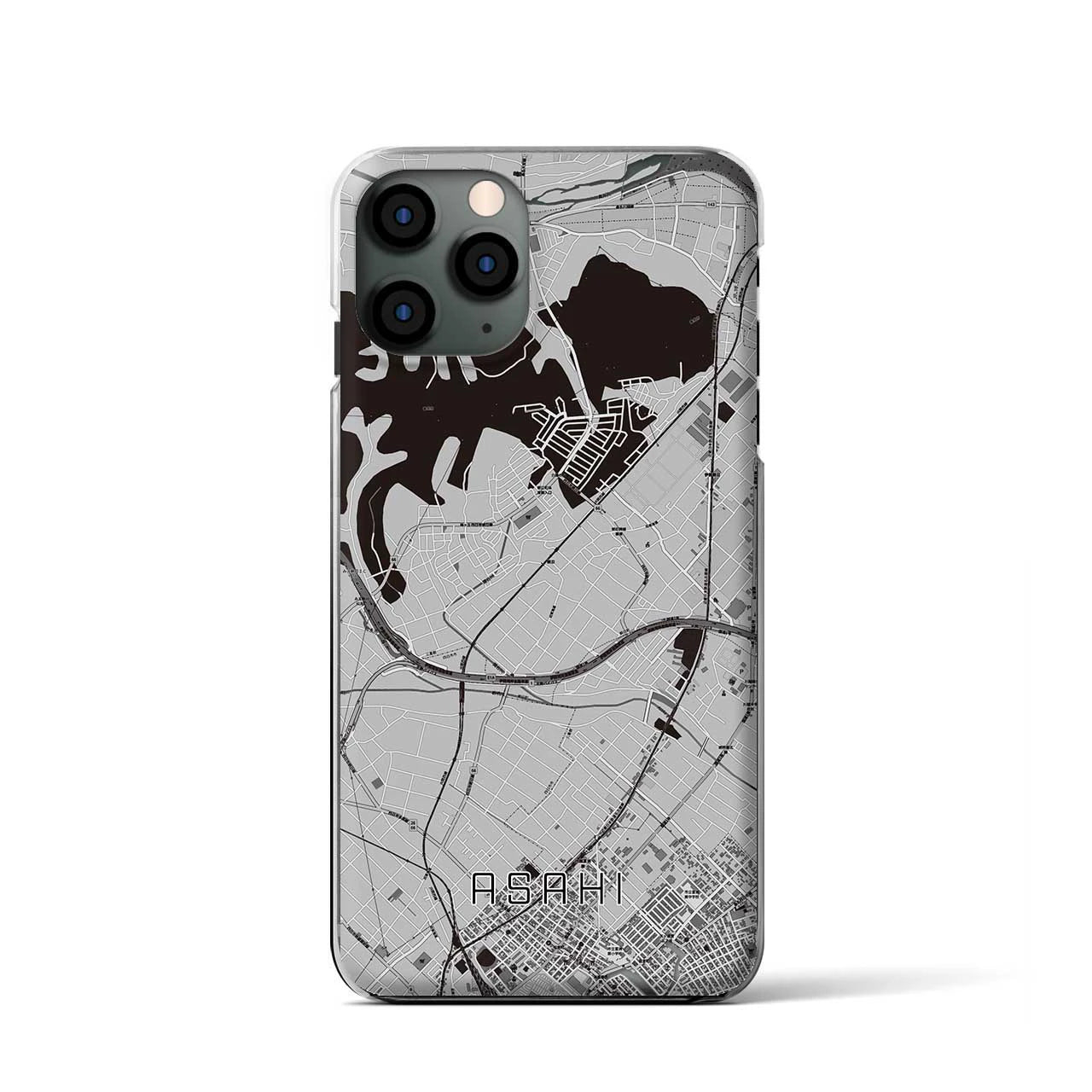 【朝日(三重県)】地図柄iPhoneケース(クリアタイプ)