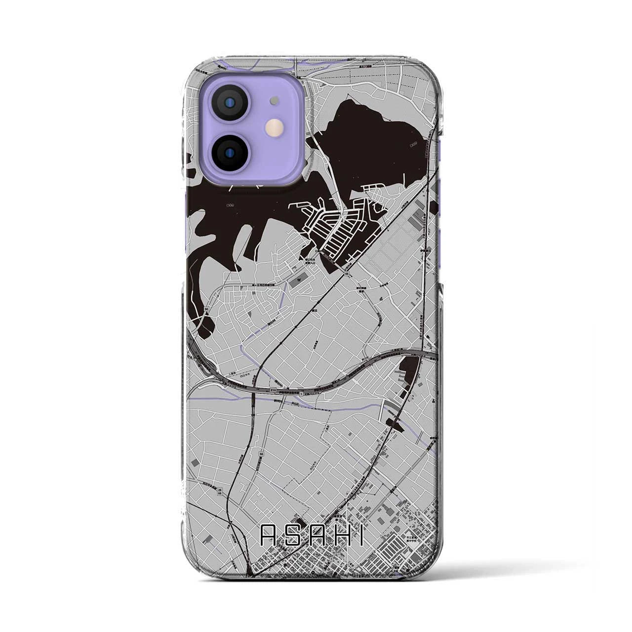 【朝日(三重県)】地図柄iPhoneケース(クリアタイプ)