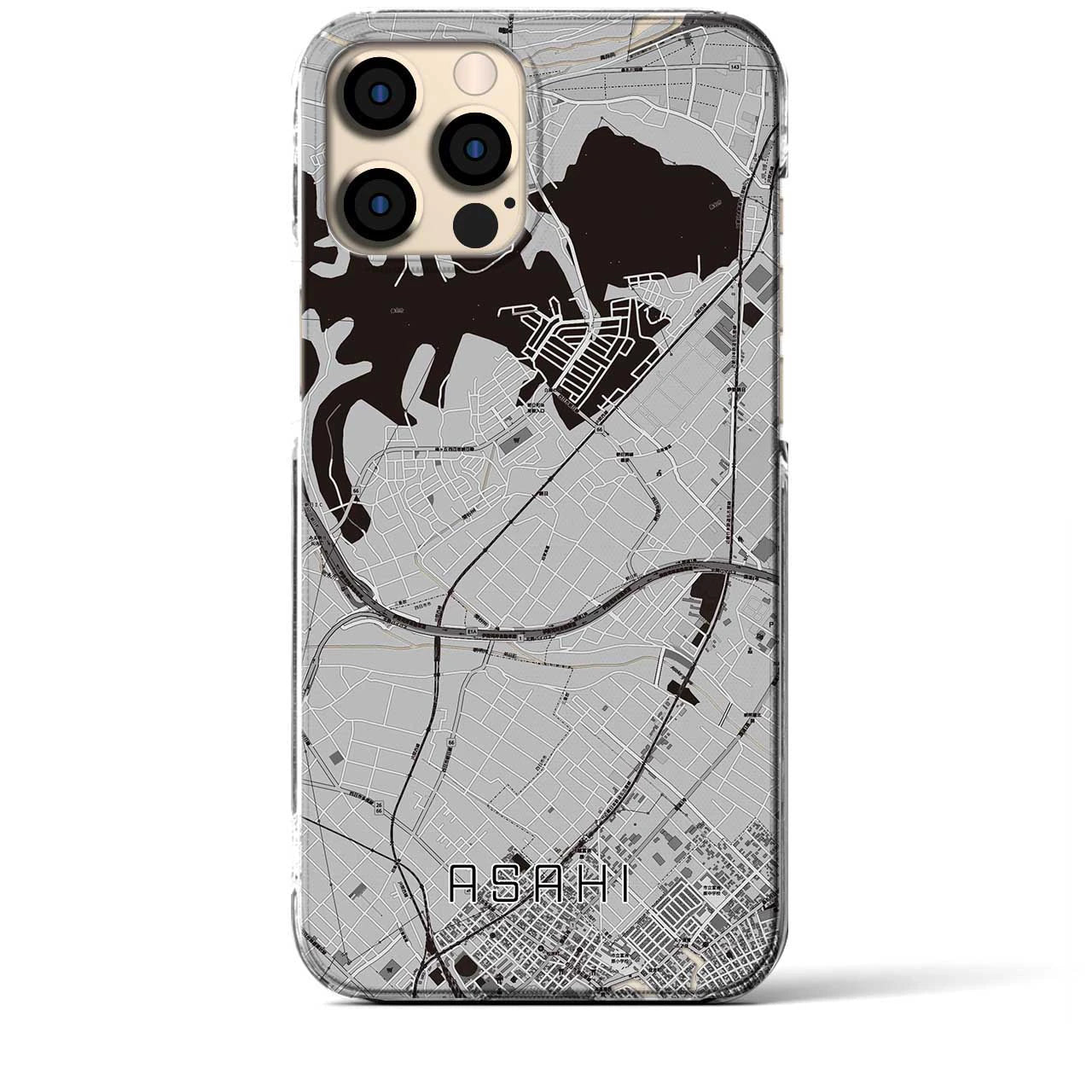 【朝日(三重県)】地図柄iPhoneケース(クリアタイプ)