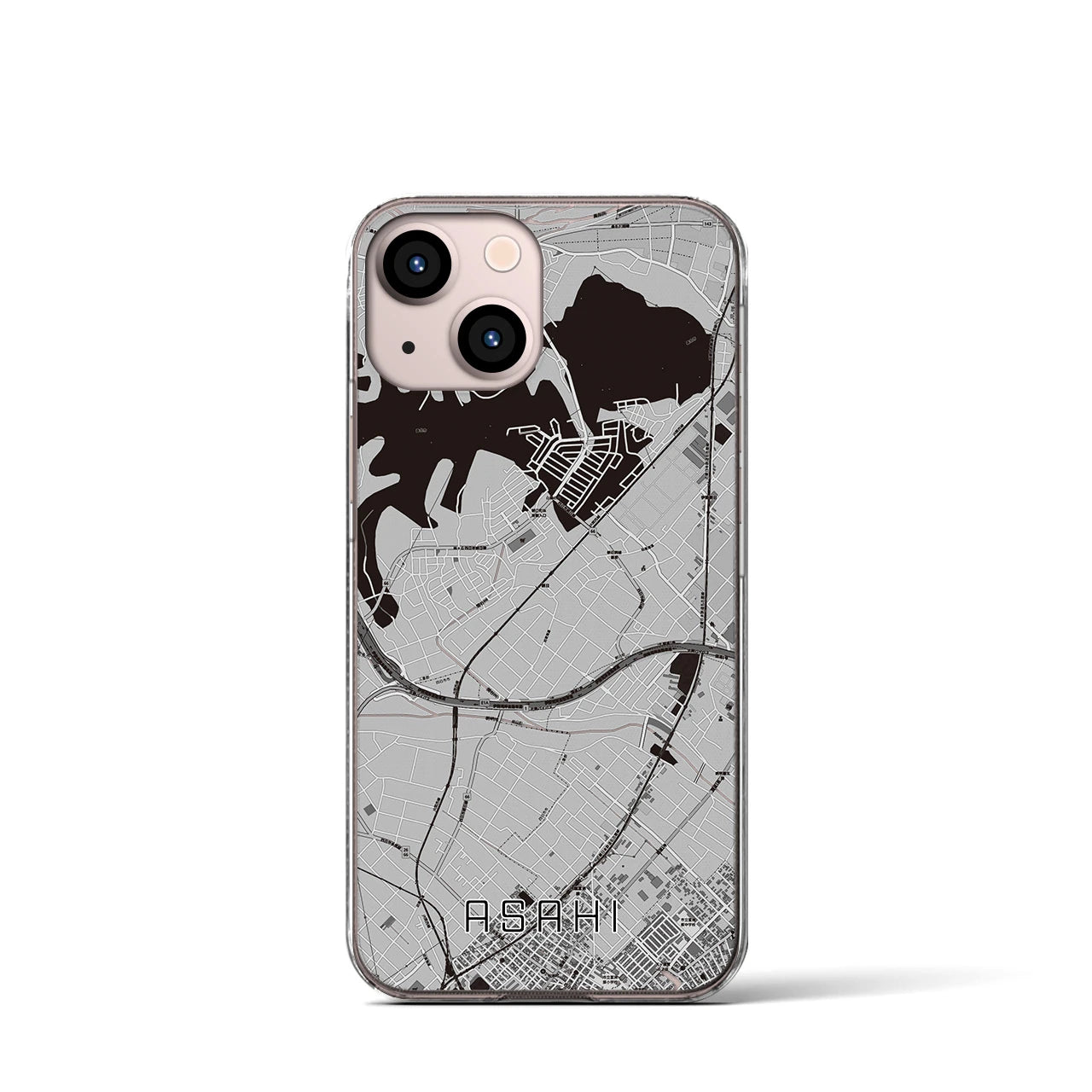 【朝日(三重県)】地図柄iPhoneケース(クリアタイプ)