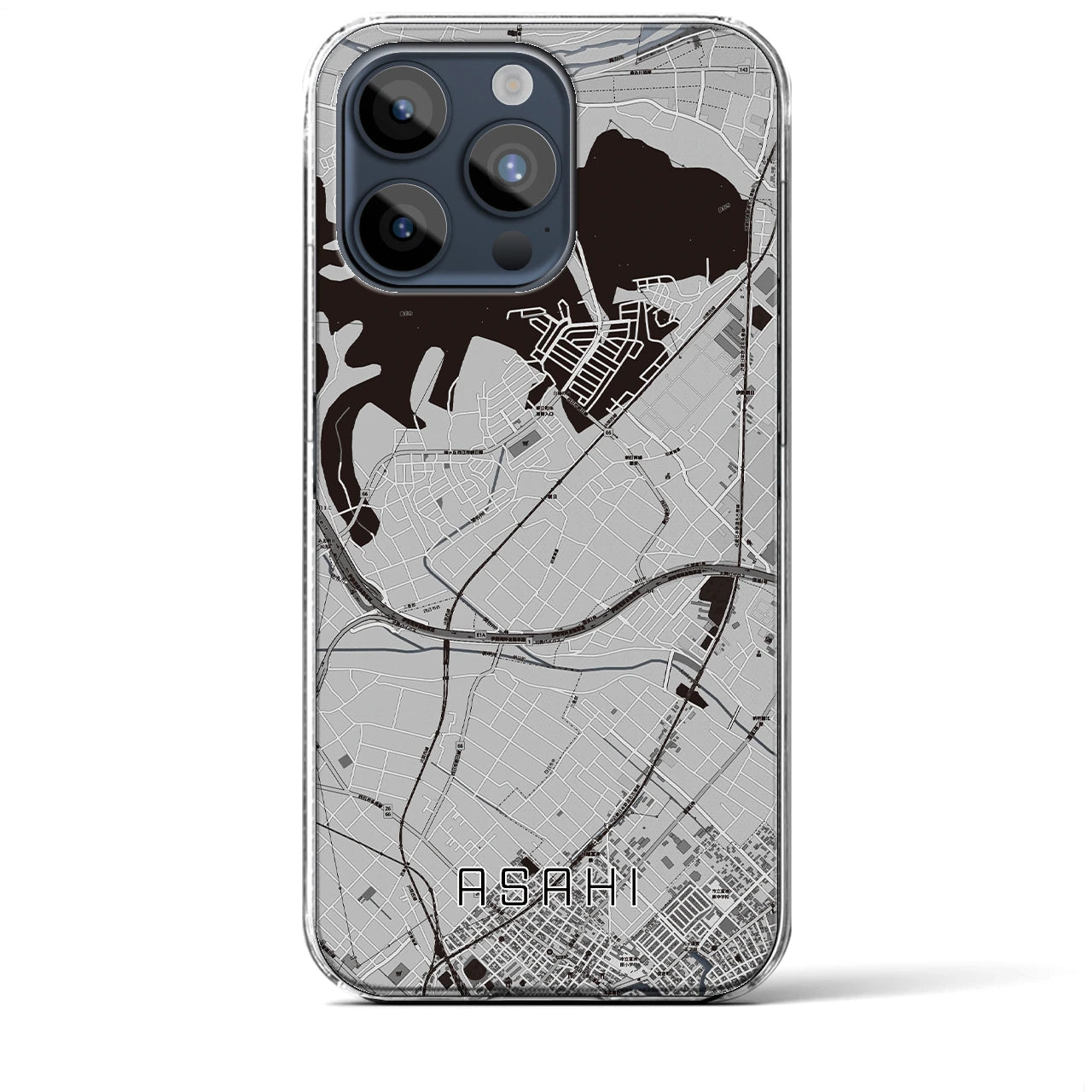 【朝日(三重県)】地図柄iPhoneケース(クリアタイプ)