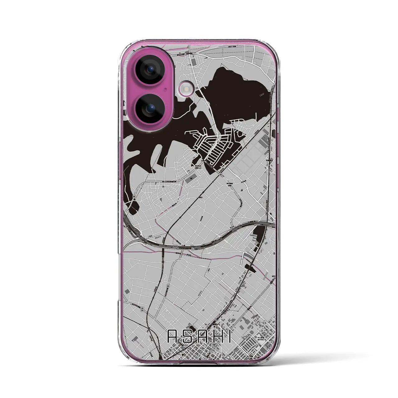 【朝日(三重県)】地図柄iPhoneケース(クリアタイプ)