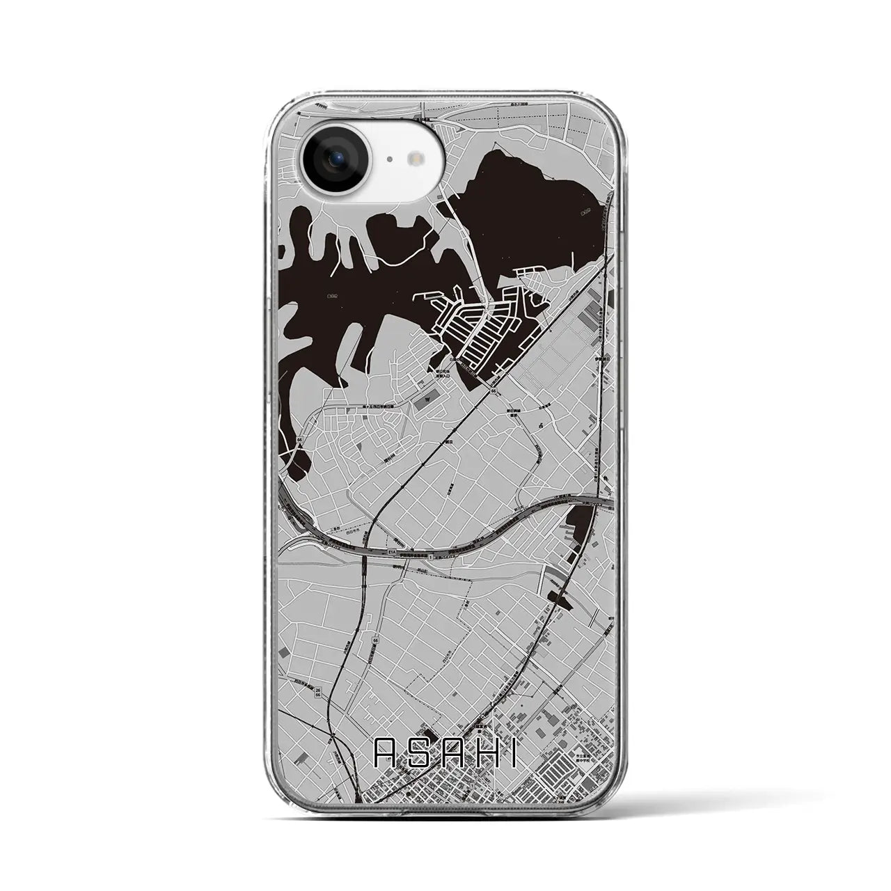 【朝日(三重県)】地図柄iPhoneケース(クリアタイプ)