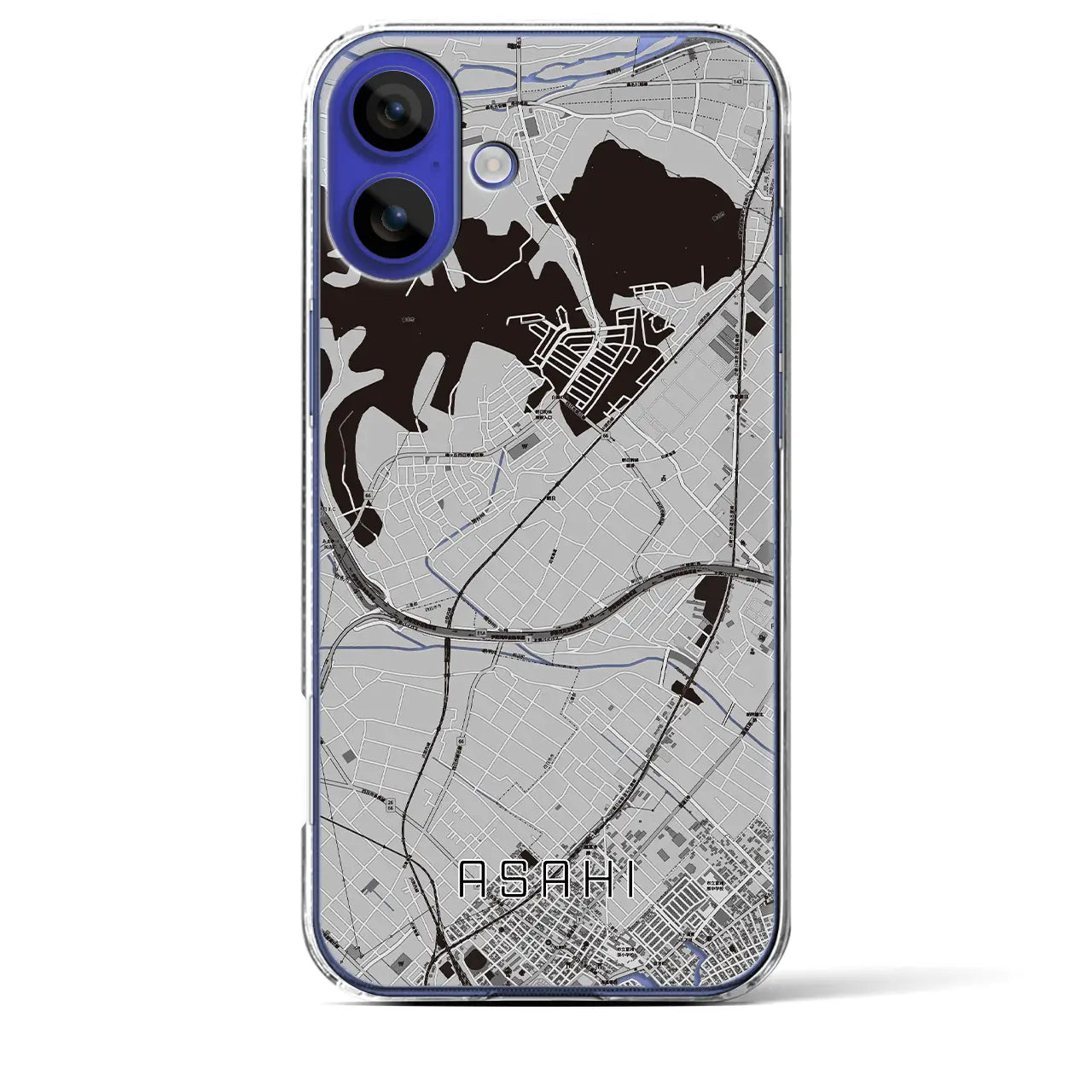 【朝日(三重県)】地図柄iPhoneケース(クリアタイプ)