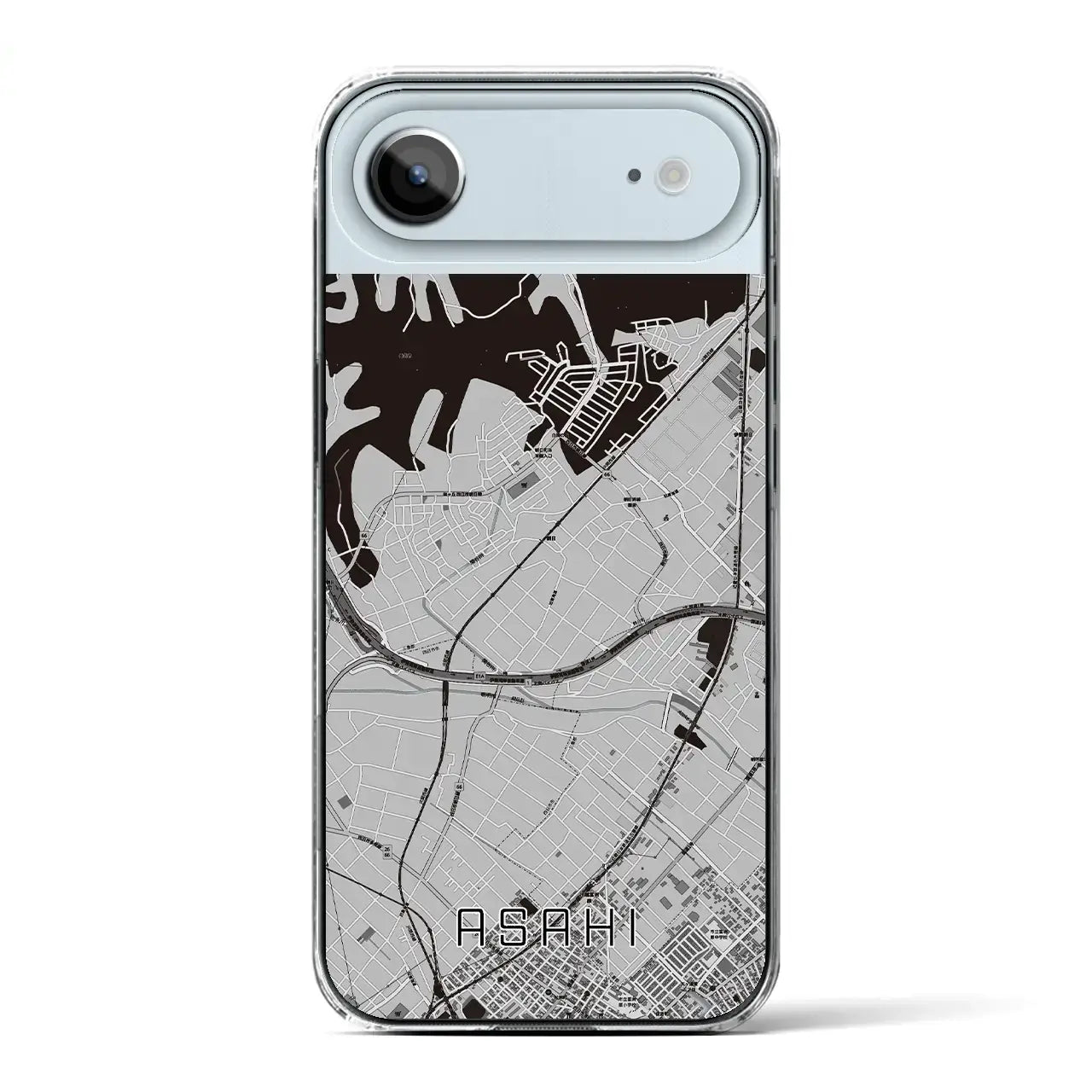 【朝日(三重県)】地図柄iPhoneケース(クリアタイプ)
