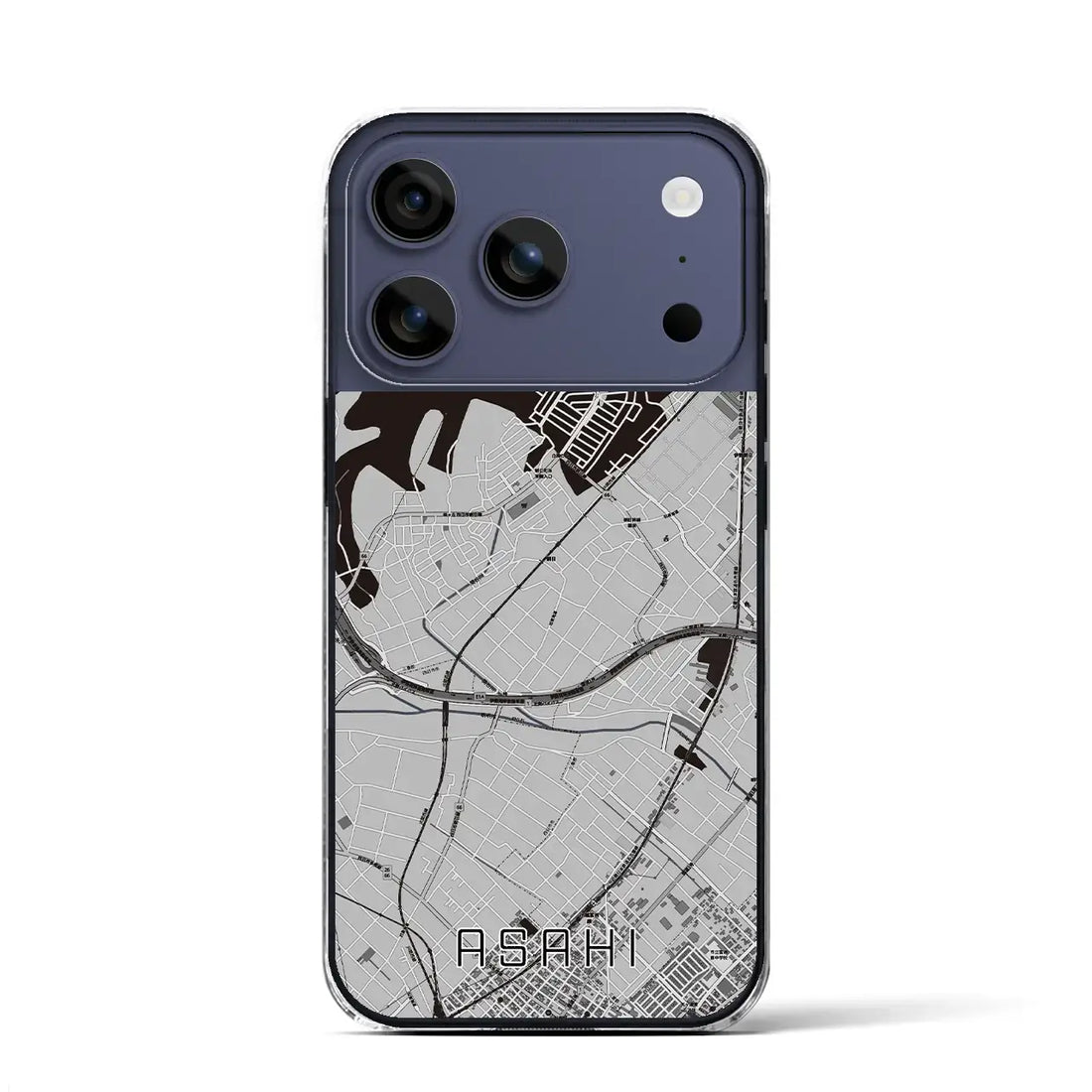 【朝日(三重県)】地図柄iPhoneケース(クリアタイプ)