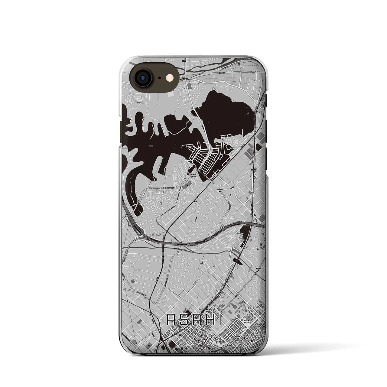 【朝日(三重県)】地図柄iPhoneケース(クリアタイプ)