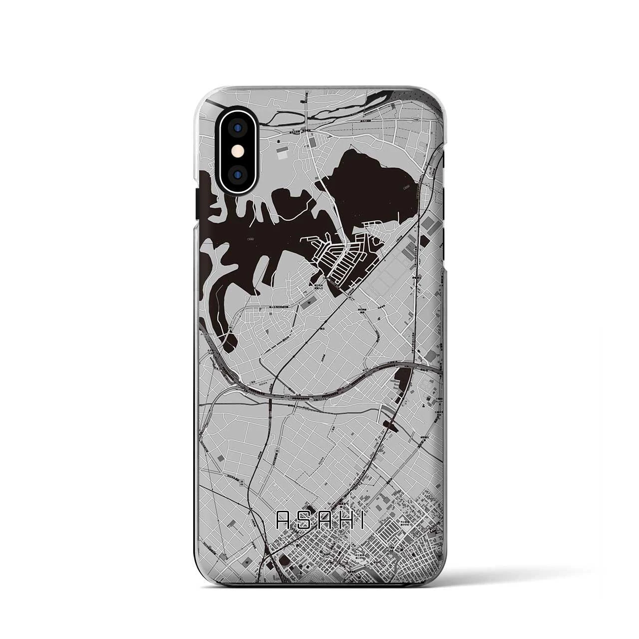 【朝日(三重県)】地図柄iPhoneケース(クリアタイプ)